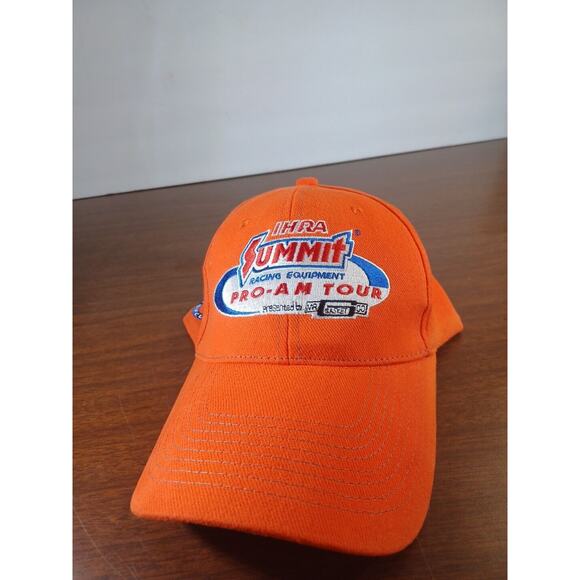 New Summit Racing Team Blaze Orange Hat Embroidered Adjustable Back - Picture 2 of 10
